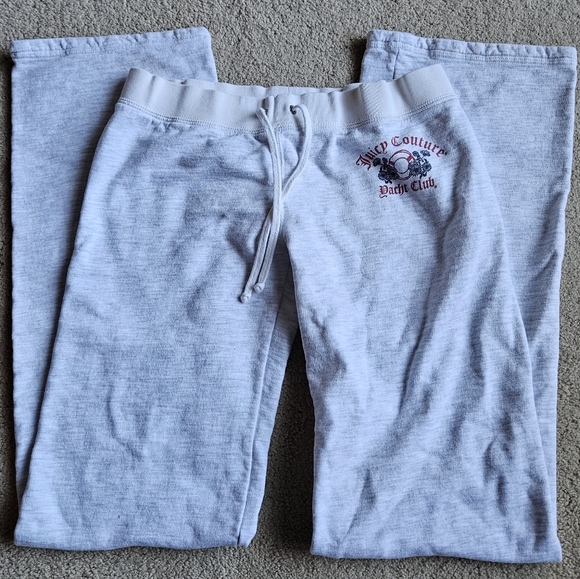Vintage Juicy Couture Heather Gray Cotton Fleece Pants Size Petite - Picture 3 of 6